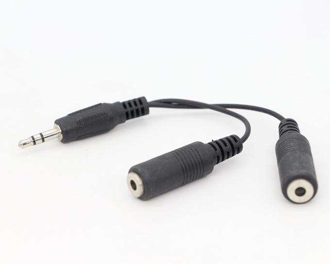 CUSTOM 3.5mm Jack 1 maschio a 2 femmine Y Splitter cuffia Jack Mic PC Audio TRS Splitter Cable 5