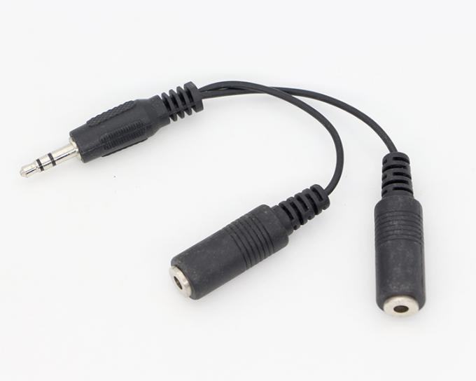 CUSTOM 3.5mm Jack 1 maschio a 2 femmine Y Splitter cuffia Jack Mic PC Audio TRS Splitter Cable 4