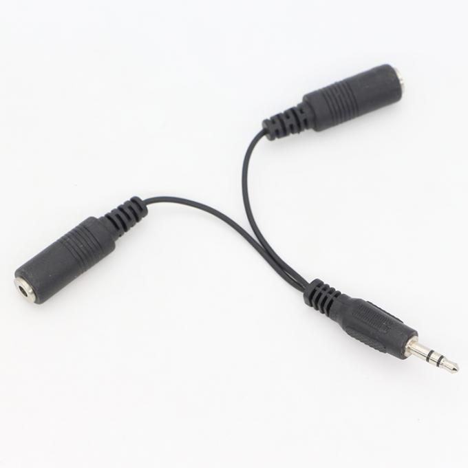 CUSTOM 3.5mm Jack 1 maschio a 2 femmine Y Splitter cuffia Jack Mic PC Audio TRS Splitter Cable 6