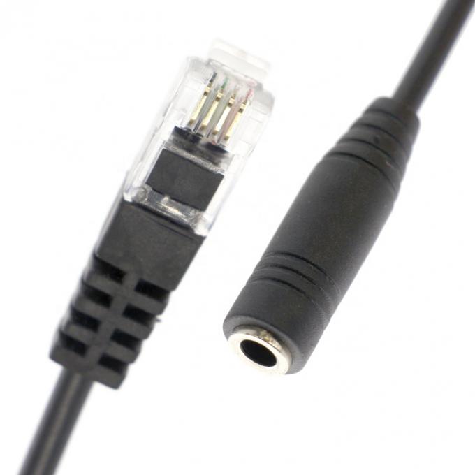 OEM RJ9 RJ10 a femmina 3.5mm CTIA Plug Audio Jack Headset Adapter Cable per telefono 2