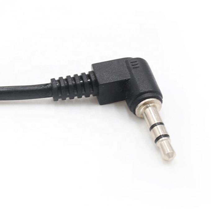OEM bobinato 1m maschio a maschio 90 gradi angolo destro 3,5 mm TRS stereo audio jack cavo 2