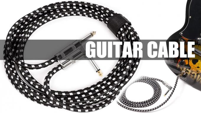 OEM 1M 1/4 Inch 6.35mm TS Accessori per strumenti ad angolo destro Bass Amplificatore Pedal Guitar Jack Patch Cable 2