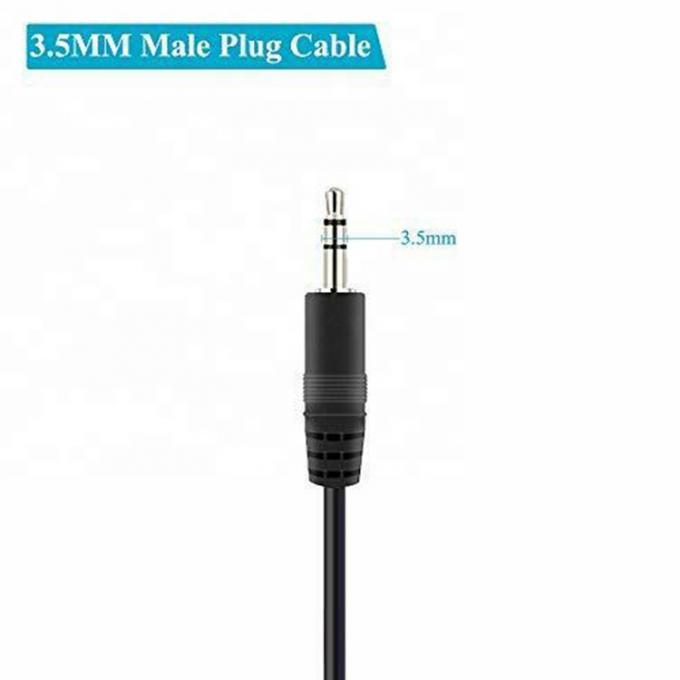 TRS 2 Pole Stereo Audio Jack 3,5 mm Maschio Collegamento a Stripped Acciaio in scatola Nudo Cavo a fine aperto 2