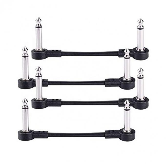 Custom Short Angolo di 90 gradi 1/4 pollice TS Jack Strumento elettrico Guitar Patch Cable 3