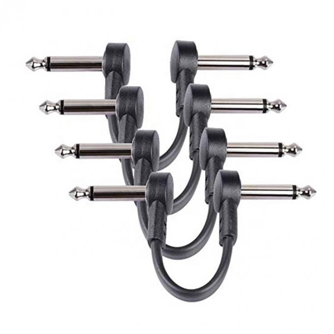 Custom Short Angolo di 90 gradi 1/4 pollice TS Jack Strumento elettrico Guitar Patch Cable 0