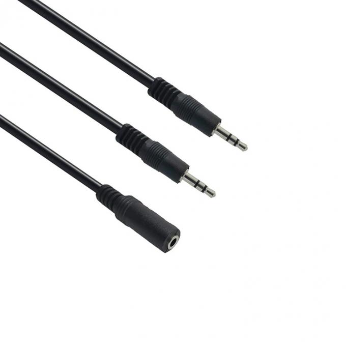 2 femmine a 1 maschio 3,5 mm Jack stereo cuffie altoparlante Audio Y Splitter Cable 2