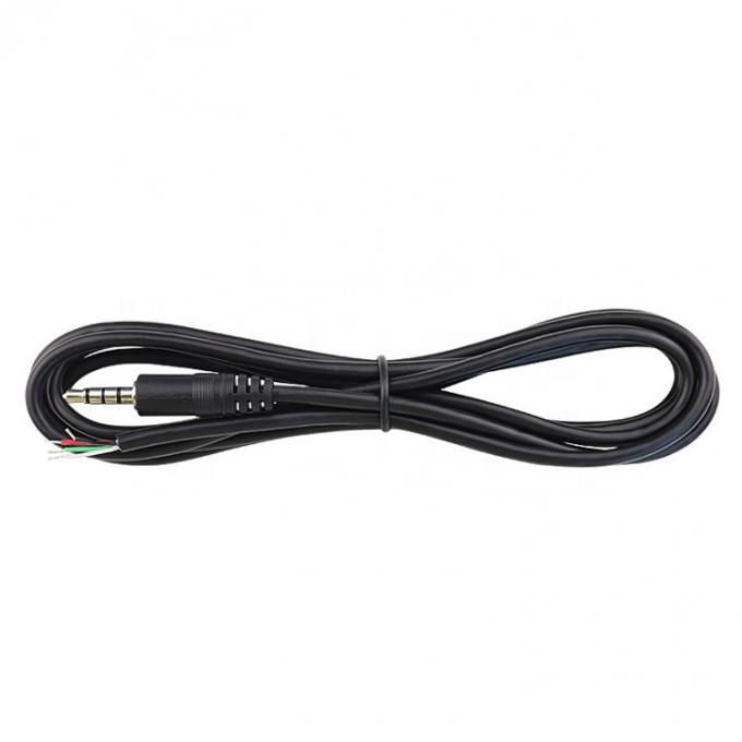 Custom 4 Poles TRRS 3.5mm Stereo Audio Jack a Stripped Pigtail Tinned Bare Wire End Cable 0