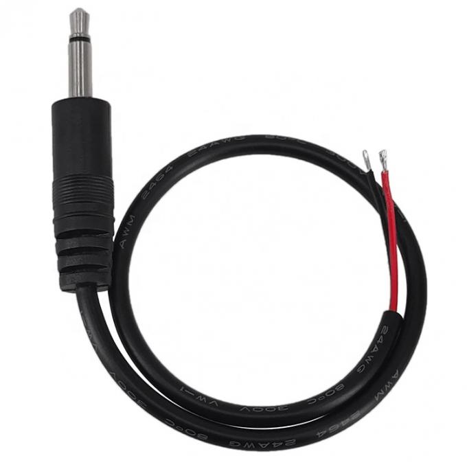 Custom 2 Poles TS 3.5mm Stereo Audio Mono Jack Maschio Plug to Stripped Pigtail Tinned Bare Wire End Cable 4