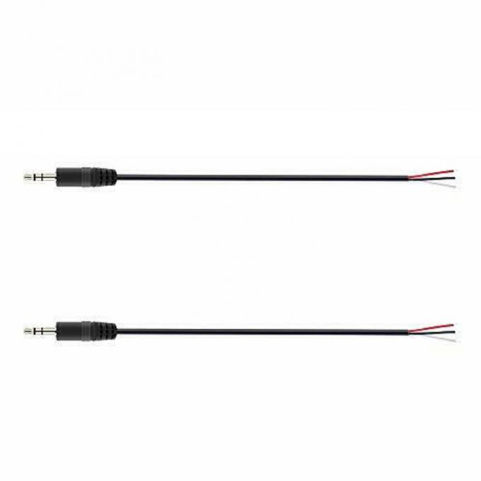 Custom 3 poli 3.5mm Stereo Audio Jack a pigtail Stripped Tinned Bare Wire End Cable 4