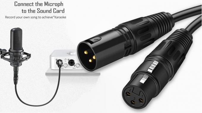 OEM Microfono HiFi Microfono 3 PIN XLR connettore audio jack maschio a XLR femmina DMX cavo 4