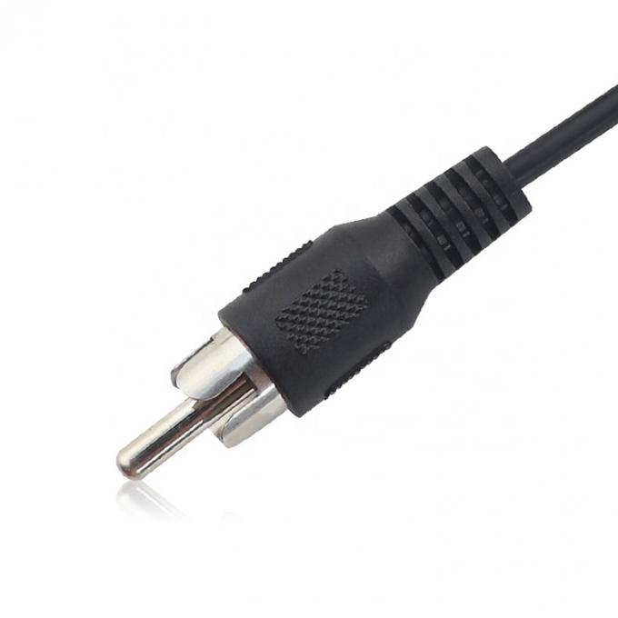 Custom RCA maschio innesco a nudo filo a strisce in scatola fine cavo 2