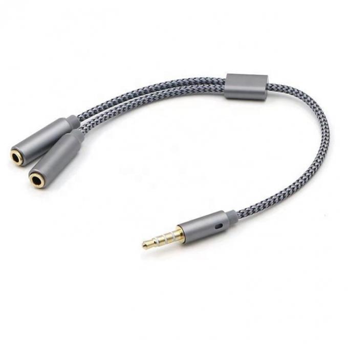 1 ingresso a 2 uscite forma Y 3,5 mm AUX Microfono audio stereo cuffie Splitter Adapter Cable 1