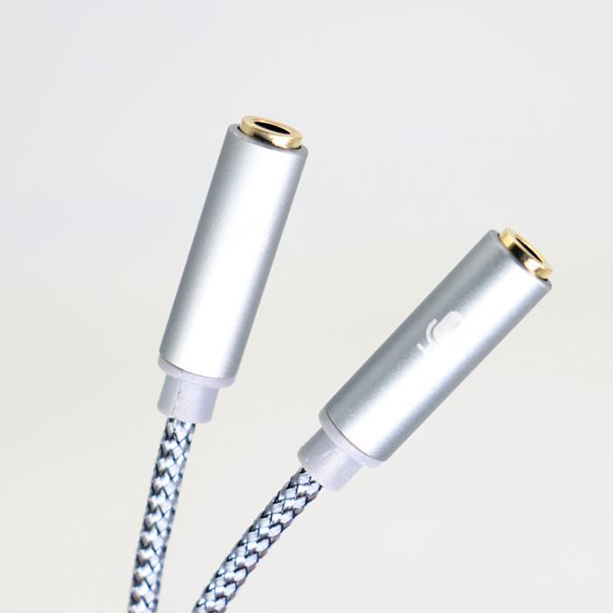 1 ingresso a 2 uscite forma Y 3,5 mm AUX Microfono audio stereo cuffie Splitter Adapter Cable 5