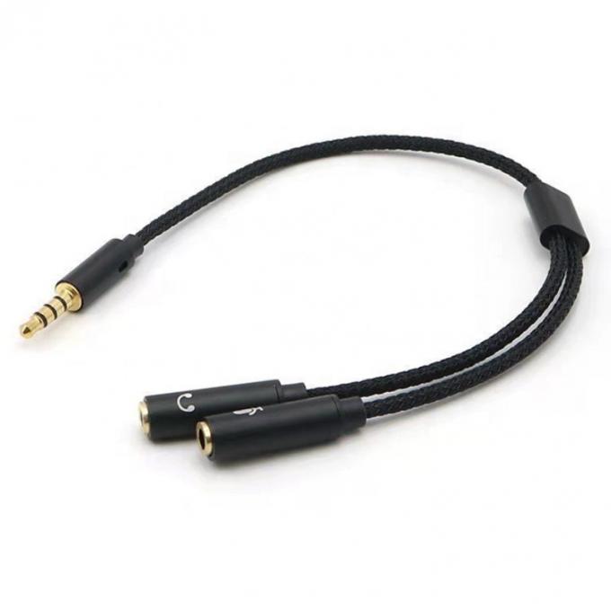 1 ingresso a 2 uscite forma Y 3,5 mm AUX Microfono audio stereo cuffie Splitter Adapter Cable 2