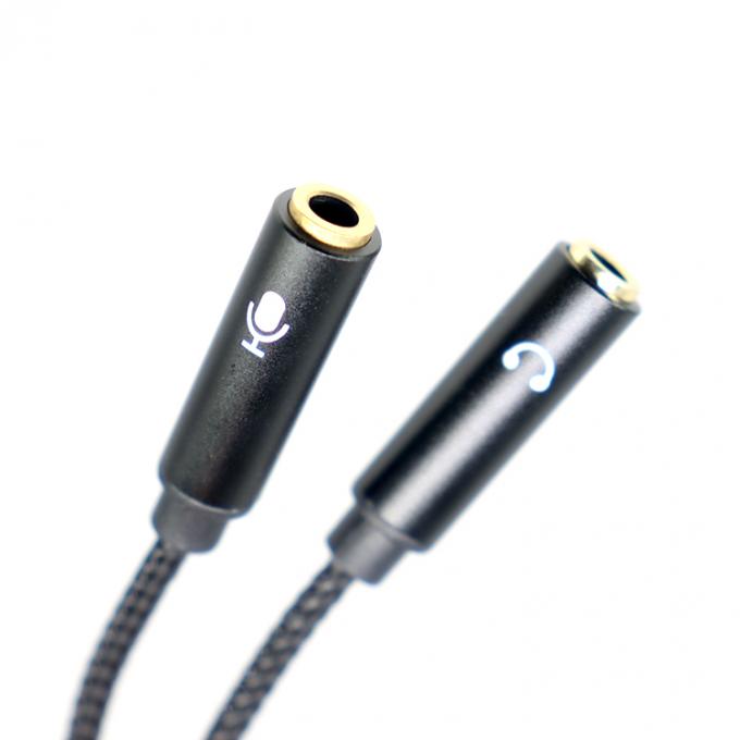 1 ingresso a 2 uscite forma Y 3,5 mm AUX Microfono audio stereo cuffie Splitter Adapter Cable 3