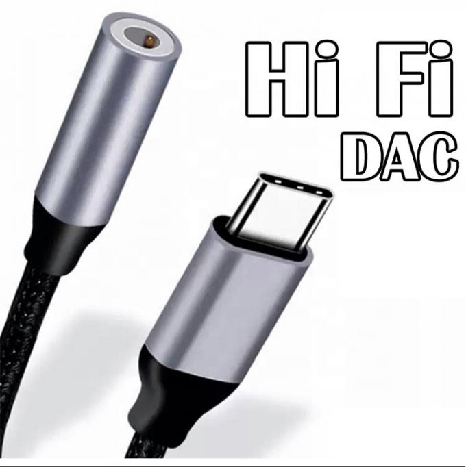 Adaptatore di cavo audio da USB tipo C a AUX da 3,5 mm ad alto DAC compatibile per Samsung Pixel Google Phone 0