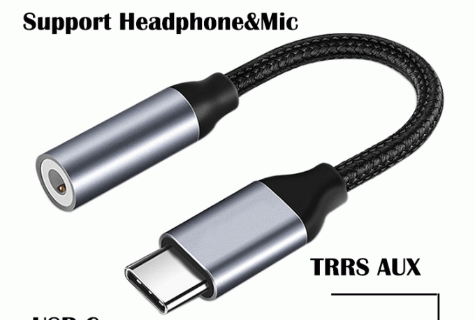 Adaptatore di cavo audio da USB tipo C a AUX da 3,5 mm ad alto DAC compatibile per Samsung Pixel Google Phone 2