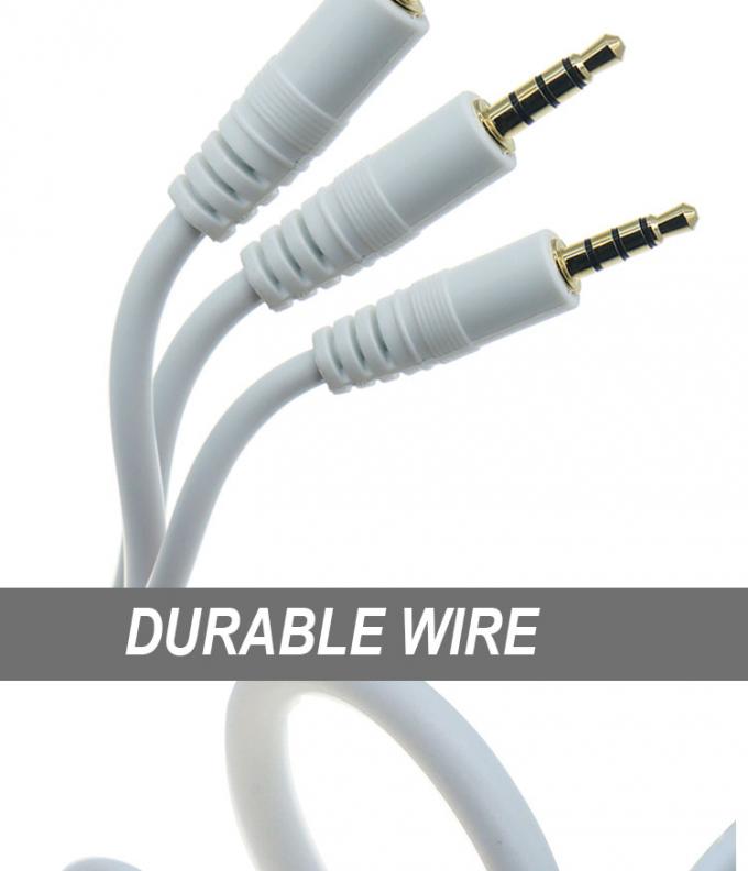 3.5mm Maschio a Maschio Femminile Stereo Aux Mono Jack 3 poli TRS 4 poli TRRS Microphone Patch Audio Extension Cable 2