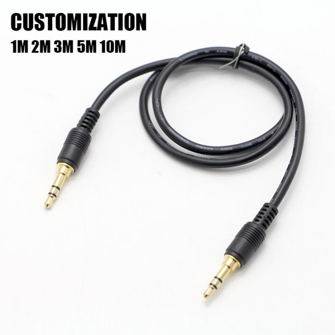 OEM Gold Plating 1M 2M 3M Maschio a Maschio 3.5mm Jack Auxiliary Speaker Stereo Audio Cable 2