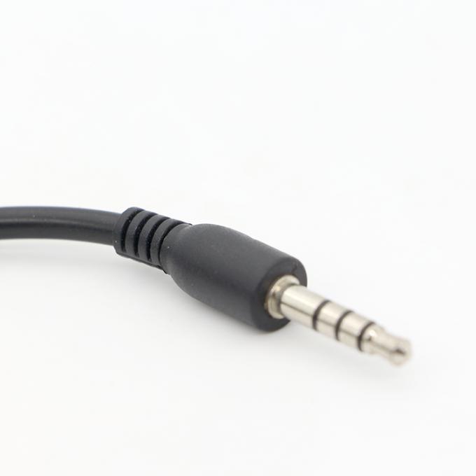 Corto 20cm 3.5mm 4 poli TRRS Maschio a 3.5mm TRRS Femminile Stereo Aux Audio Extension Cable 1