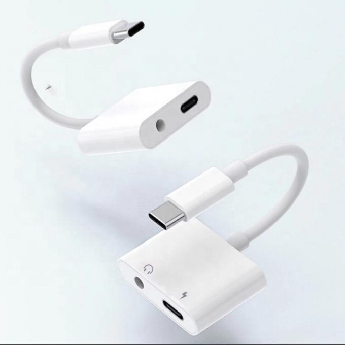 2 in 1 USB C a 3,5 mm jack AUX Headphone earphone dongle Adapter per Samsung Note goole pixel 4 4XL 3 3XL 2 2XL 6
