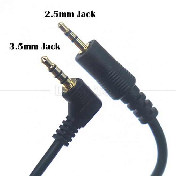 2.5mm 3 poli Jack a 90 gradi angolo destro 4 poli 3.5mm TRRS Jack Stereo Audio Cable per TV Radio 1