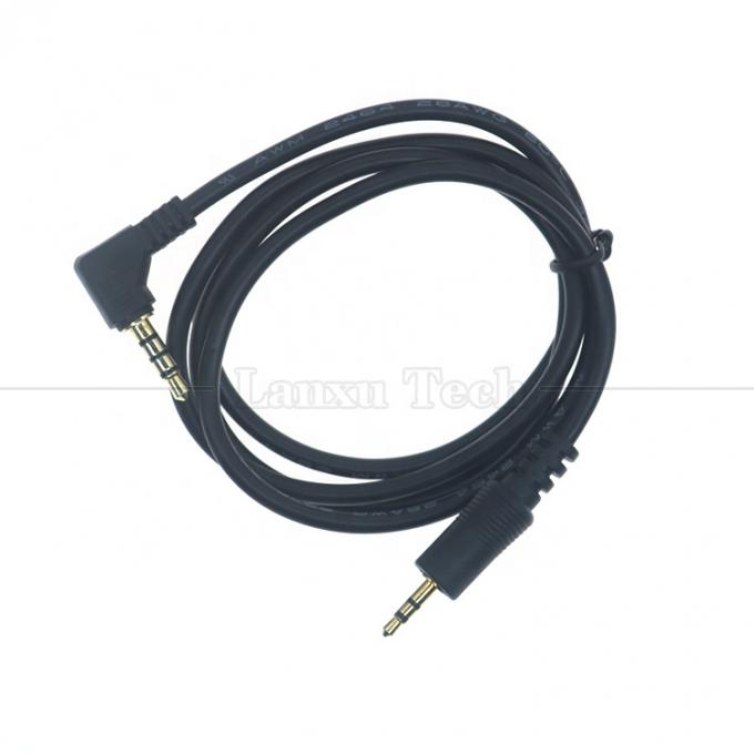 2.5mm 3 poli Jack a 90 gradi angolo destro 4 poli 3.5mm TRRS Jack Stereo Audio Cable per TV Radio 0