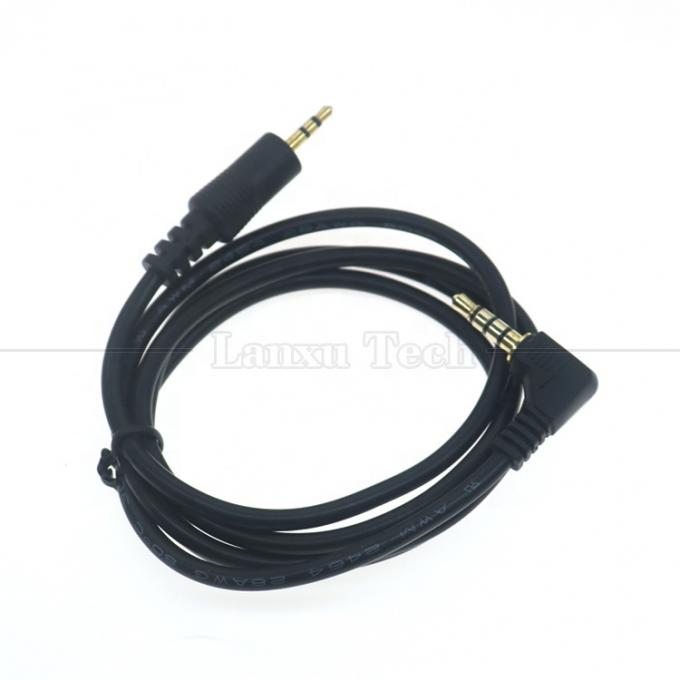 2.5mm 3 poli Jack a 90 gradi angolo destro 4 poli 3.5mm TRRS Jack Stereo Audio Cable per TV Radio 4