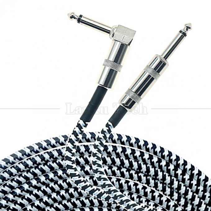 3M Metallo intrecciato ad angolo retto 6.35mm 1/4 TS Jack Audio Strumento di effetto chitarra elettrica Bass Amp Patch Lead Cable 1