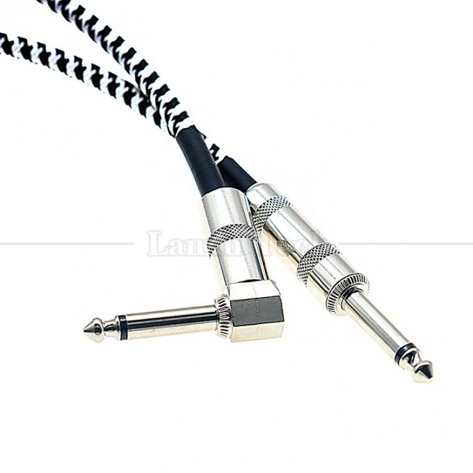 3M Metallo intrecciato ad angolo retto 6.35mm 1/4 TS Jack Audio Strumento di effetto chitarra elettrica Bass Amp Patch Lead Cable 3