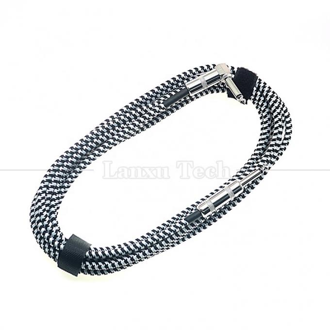 3M Metallo intrecciato ad angolo retto 6.35mm 1/4 TS Jack Audio Strumento di effetto chitarra elettrica Bass Amp Patch Lead Cable 6