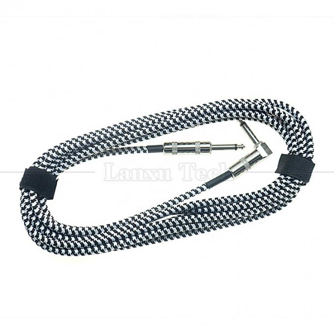 3M Metallo intrecciato ad angolo retto 6.35mm 1/4 TS Jack Audio Strumento di effetto chitarra elettrica Bass Amp Patch Lead Cable 5