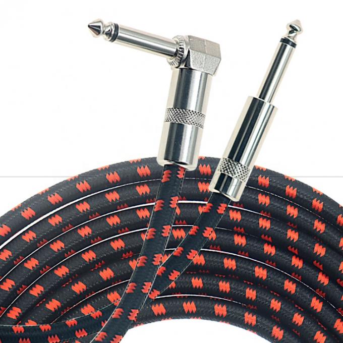 3ft 10ft 3m 5m 1/4 6.35mm Mono TS Right Angle Jack Strumento elettrico accessorio Amp Effect Amplifier Guitar Patch Cable 0