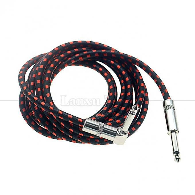 3ft 10ft 3m 5m 1/4 6.35mm Mono TS Right Angle Jack Strumento elettrico accessorio Amp Effect Amplifier Guitar Patch Cable 1