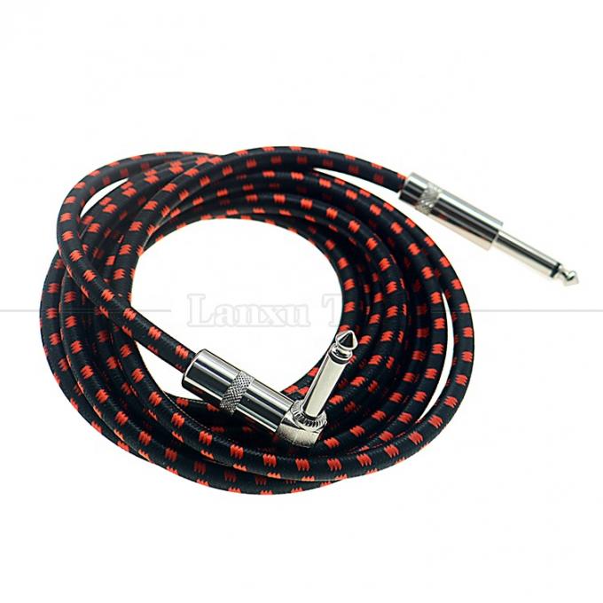 3ft 10ft 3m 5m 1/4 6.35mm Mono TS Right Angle Jack Strumento elettrico accessorio Amp Effect Amplifier Guitar Patch Cable 4