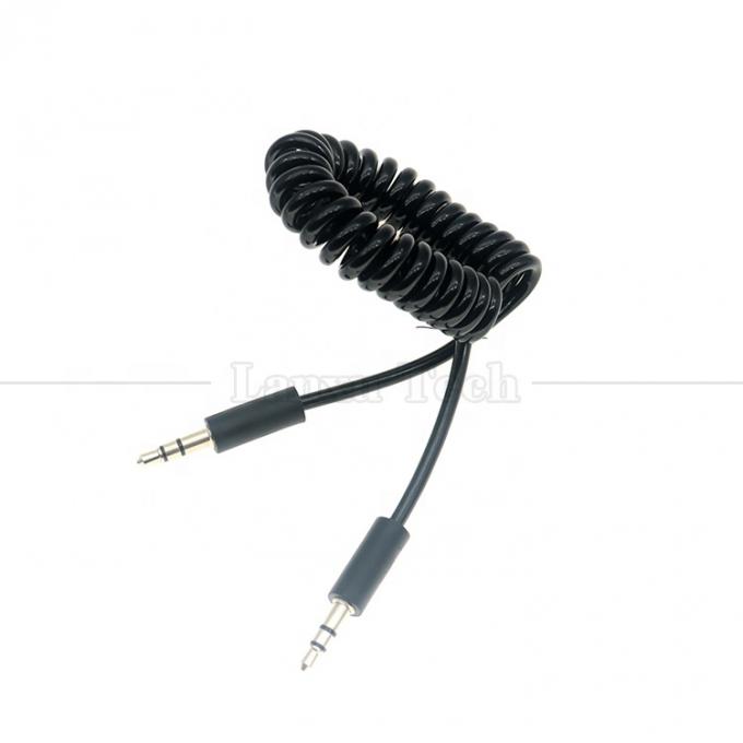 Cable di estensione audio a molla maschile a maschio 3,5 mm Jack Aux Stereo 0