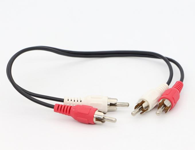 High End Audio Video TV Y Splitter 2 RCA Maschio a 2 RCA Maschio Cavo Audio Video 4