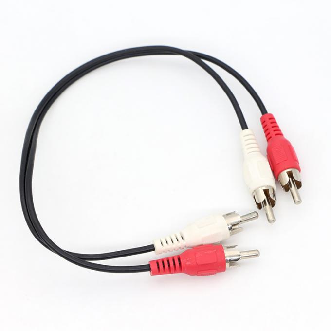 High End Audio Video TV Y Splitter 2 RCA Maschio a 2 RCA Maschio Cavo Audio Video 5