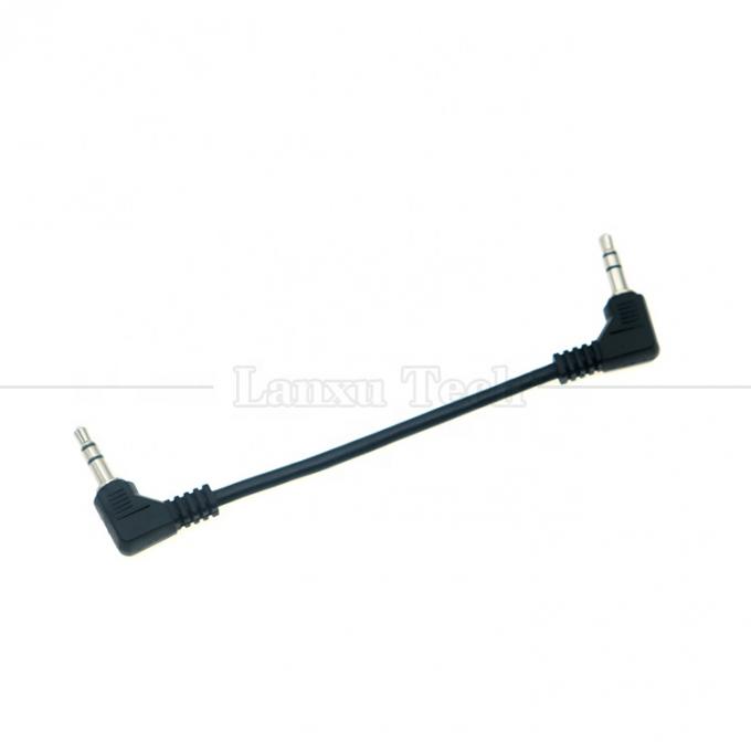 90 gradi angolo destro maschio a maschio 3 poli TRS 3,5 mm cavo di estensione jack audio 3