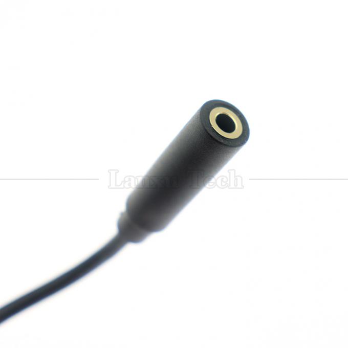 Ricoperto d'oro 3,5 mm TRS 3 Ploes Shield Jack audio femminile a fili spoglia stagnato cavo a fine aperto 2