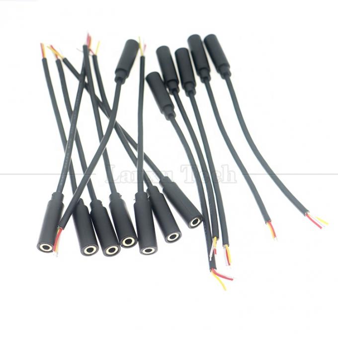 Customized 3.5mm TRS 3 poli Shield Audio Jack Femminile per aprire Stripped Tinned Bare End Cables 5
