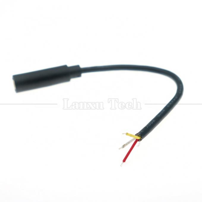 Customized 3.5mm TRS 3 poli Shield Audio Jack Femminile per aprire Stripped Tinned Bare End Cables 3
