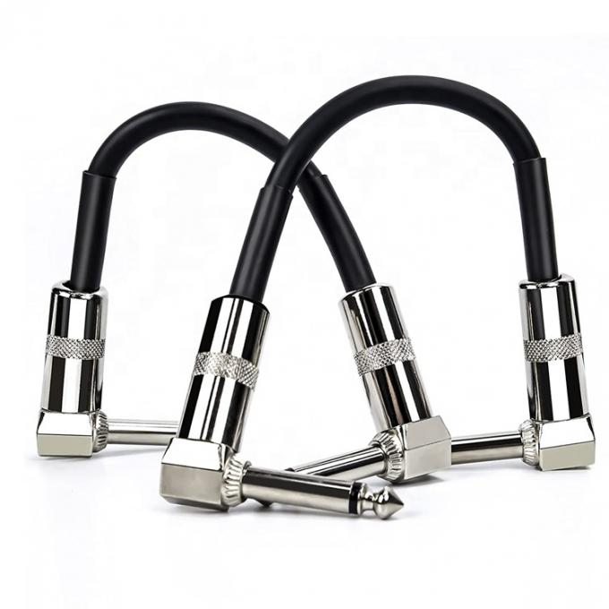 Cavo per strumenti stereo con cavo per chitarra a pedale intrecciato elettrico Jack 1/4 TS 0