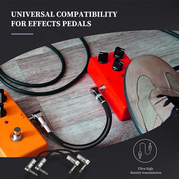 Cavo per strumenti stereo con cavo per chitarra a pedale intrecciato elettrico Jack 1/4 TS 5