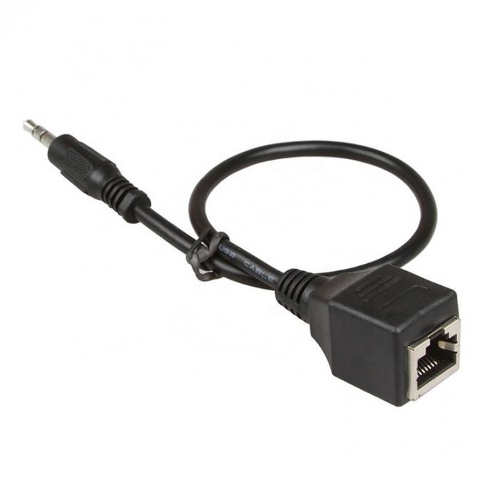Cavo di prolunga Ethernet da jack audio stereo da 3,5 mm a presa femmina RJ45 2