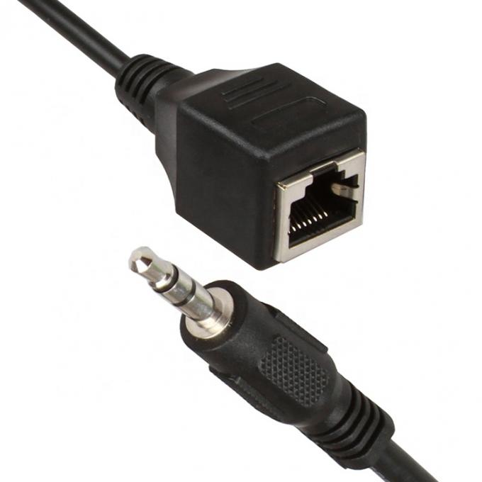 Cavo di prolunga Ethernet da jack audio stereo da 3,5 mm a presa femmina RJ45 0