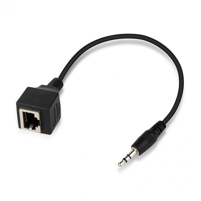 Cavo di prolunga Ethernet da jack audio stereo da 3,5 mm a presa femmina RJ45 1
