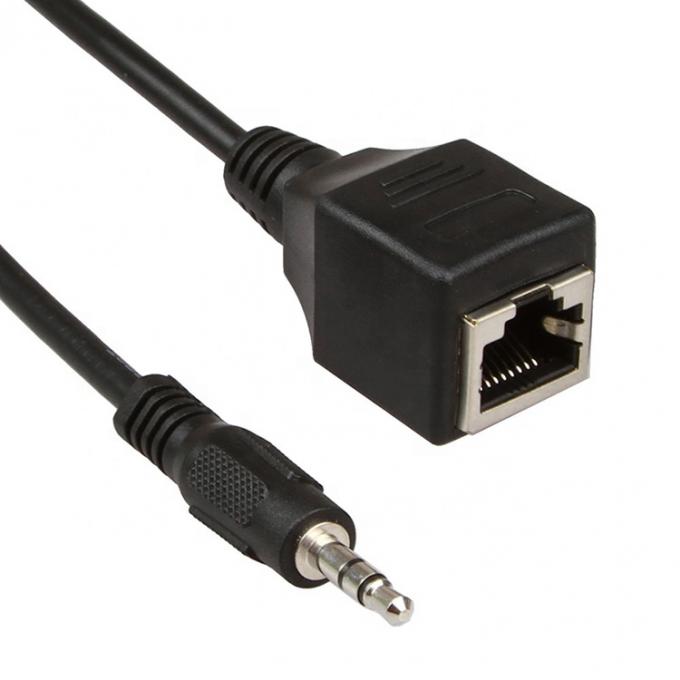 Cavo di prolunga Ethernet da jack audio stereo da 3,5 mm a presa femmina RJ45 3