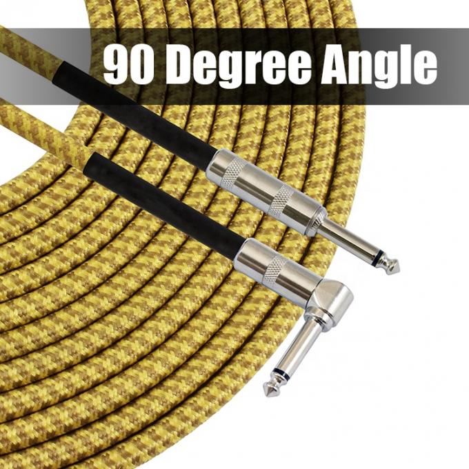 3M 10FT Durabile intrecciato angolo destro Retta 1/4 TS Jack Strumento elettrico Guitar Patch Cable 2