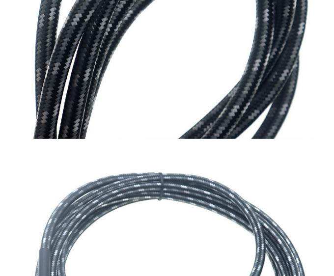 L forma 90 gradi angolo retto verso l'alto durabile giacca intrecciata 6.35mm Ts Jack strumento chitarra elettrica patch cavo audio 4